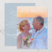 Modern we hebben een gehuwde foto-koninklijke kaar aankondiging (Voorkant / Achterkant)