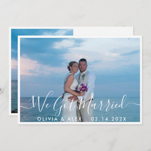 Modern we hebben een gehuwde foto van het witte sc aankondiging (Voorkant / Achterkant)