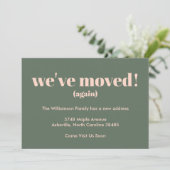 Modern we hebben een nieuw startpunt gemaakt, roze aankondiging (Staand voorkant)