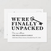 Modern we hebben eindelijk alles uit elkaar gehaal aankondigingskaart (Voorkant / Achterkant)