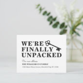 Modern we hebben eindelijk alles uit elkaar gehaal aankondigingskaart (Staand voorkant)