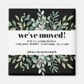 Modern we hebben Eucalyptus Greenery Black verplaa Magneet (Voorkant)