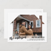 Modern We hebben Foto New Home verplaatst Aankondigingskaart (Voorkant / Achterkant)