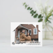 Modern We hebben Foto New Home verplaatst Aankondigingskaart (Staand voorkant)