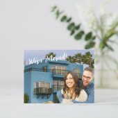 Modern We hebben foto verplaatst Nieuwe adresaanko Briefkaart (Staand voorkant)