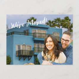 Modern We hebben foto verplaatst Nieuwe adresaanko Briefkaart