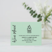 Modern We hebben kleine huis tekening munt verplaa Briefkaart (Staand voorkant)