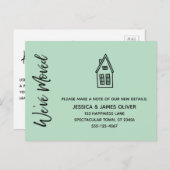 Modern We hebben kleine huis tekening munt verplaa Briefkaart (Voorkant / Achterkant)