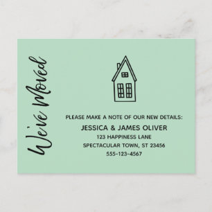 Modern We hebben kleine huis tekening munt verplaa Briefkaart