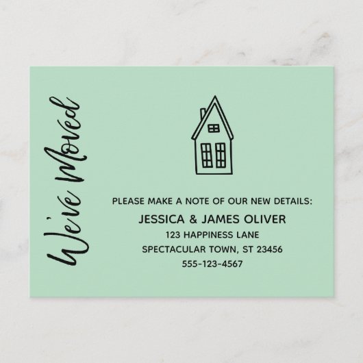 Modern We hebben kleine huis tekening munt verplaa Briefkaart (Voorkant)