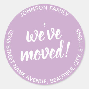 Modern we hebben Lavender New Address Label verpla