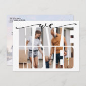 Modern we hebben Modern Foto Bewegend Aankondigingskaart (Voorkant / Achterkant)