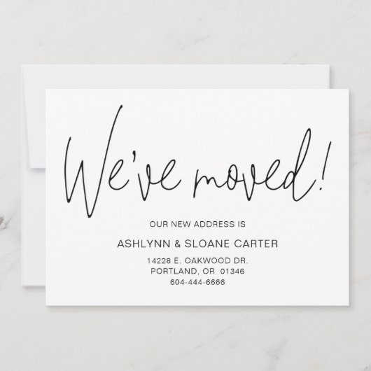 Modern We hebben New Home Announcement Black verpl Aankondiging (Voorkant)