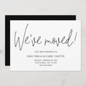 Modern We hebben New Home Announcement Black verpl Aankondiging (Voorkant / Achterkant)