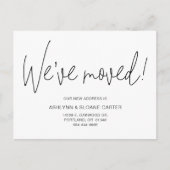 Modern We hebben New Home Black verplaatst Aankondigingskaart (Voorkant)