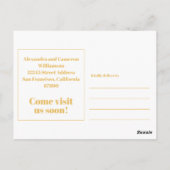 Modern We hebben New Home Moving Yellow Briefkaart (Achterkant)