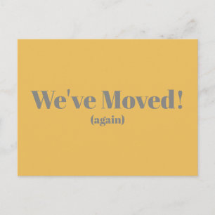 Modern We hebben New Home Moving Yellow Briefkaart