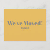 Modern We hebben New Home Moving Yellow Briefkaart (Voorkant)