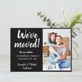 Modern we hebben nieuwe adresfoto gewijzigd aankondiging (Staand voorkant)