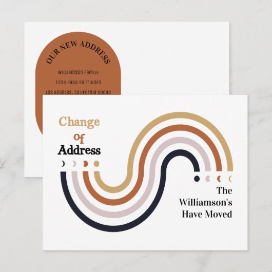 Modern We hebben nieuwe Home Change of Address ver Aankondigingskaart (Voorkant / Achterkant)