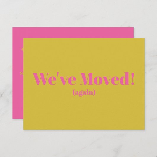 Modern We hebben nieuwe thuisbeweging gemaakt | Ge Briefkaart (Voorkant / Achterkant)