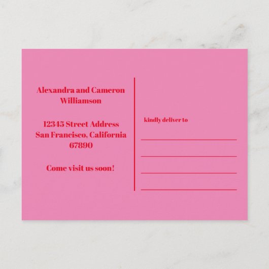 Modern We hebben nieuwe thuisbeweging gemaakt | Ro Briefkaart (Achterkant)