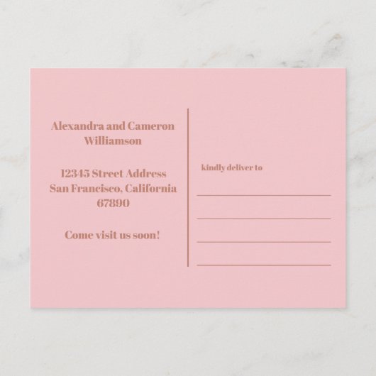 Modern We hebben nieuwe thuisbeweging gemaakt | Te Briefkaart (Achterkant)