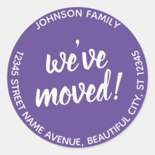 Modern we hebben Paars Violet New Address Label ve