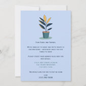 Modern "We hebben verhuisd" met Potted House plant Aankondiging (Achterkant)