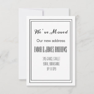 Modern We hebben verhuisd nieuwe adres aankondigin Notitiekaartje