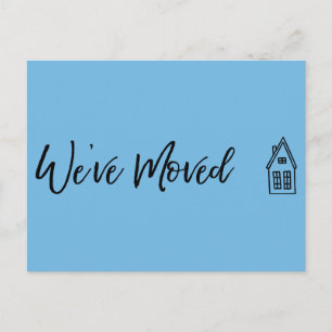 Modern We hebben verplaatst klein huis tekening bl Briefkaart