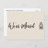 Modern We hebben verplaatst kleine huis tekening c Briefkaart (Voorkant / Achterkant)