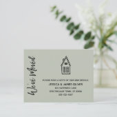 Modern we hebben verplaatst kleine huis tekening s briefkaart (Staand voorkant)