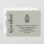 Modern we hebben verplaatst kleine huis tekening s briefkaart (Voorkant / Achterkant)