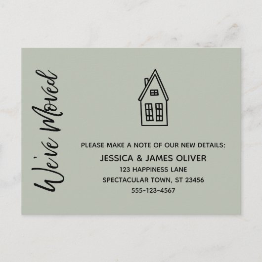 Modern we hebben verplaatst kleine huis tekening s briefkaart (Voorkant)