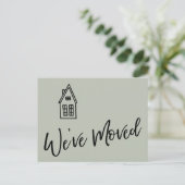 Modern we hebben verplaatst kleine huis tekening s briefkaart (Staand voorkant)