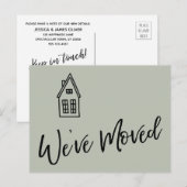 Modern we hebben verplaatst kleine huis tekening s briefkaart (Voorkant / Achterkant)