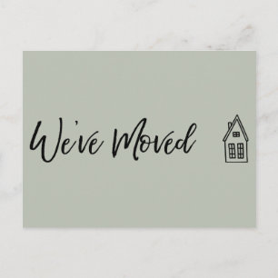 Modern we hebben verplaatst kleine huis tekening s briefkaart