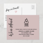 Modern We hebben verplaatst Little House Drawing P Briefkaart (Voorkant / Achterkant)
