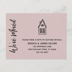 Modern We hebben verplaatst Little House Drawing P Briefkaart