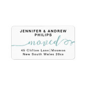 Modern We hebben verplaatst nieuw adres stijlvolle Etiket (Voorkant)