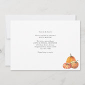 Modern we hebben White door Pumpkin Herfst Moving Aankondiging (Achterkant)