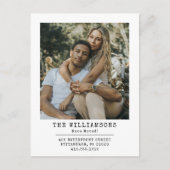 Modern we hebben wijziging van adresfoto's verplaa aankondigingskaart (Voorkant)