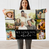 Modern we houden van je familie Abuela Foto Collag Fleece Deken