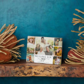 Modern we houden van je familie foto collage fotoplaat (Zijkant)