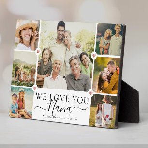 Modern we houden van je familie Nana Foto Collage Fotoplaat
