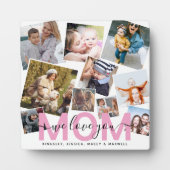 Modern 'We houden van je' Foto Collage Mam Fotoplaat (Voorkant)