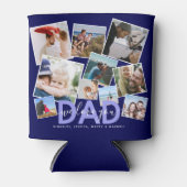 Modern 'We houden van je' Foto Collage papa Blikjeskoeler (Voorkant)