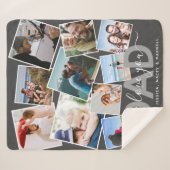 Modern 'We houden van je' Foto Collage papa Sherpa Sherpa Deken (Voorkant (horizontaal))