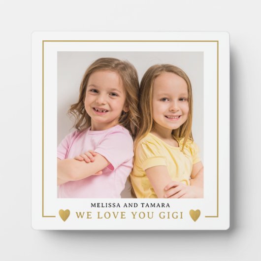 Modern We houden van je Gigi Grandkids Foto Fotoplaat (Voorkant)